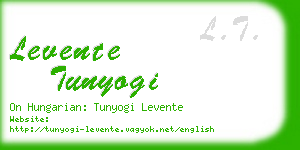 levente tunyogi business card